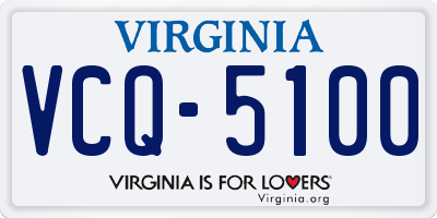 VA license plate VCQ5100