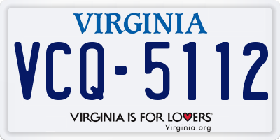 VA license plate VCQ5112