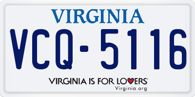 VA license plate VCQ5116