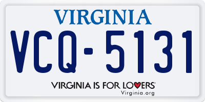 VA license plate VCQ5131