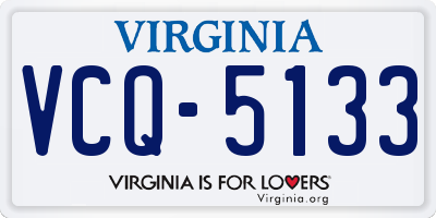 VA license plate VCQ5133