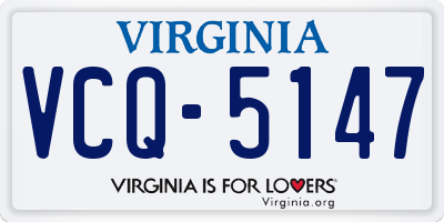 VA license plate VCQ5147