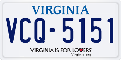 VA license plate VCQ5151