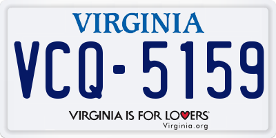 VA license plate VCQ5159