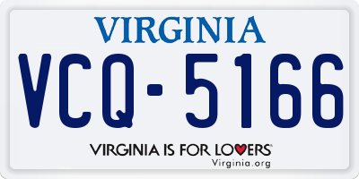 VA license plate VCQ5166