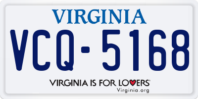 VA license plate VCQ5168