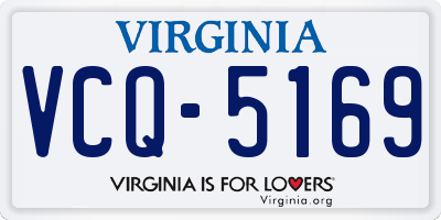 VA license plate VCQ5169