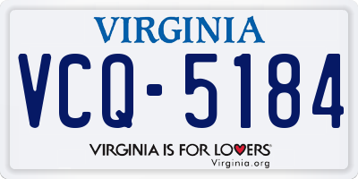 VA license plate VCQ5184
