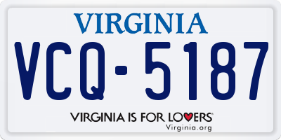 VA license plate VCQ5187