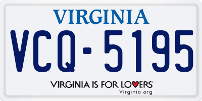 VA license plate VCQ5195