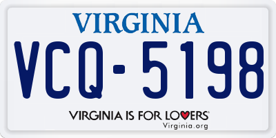VA license plate VCQ5198