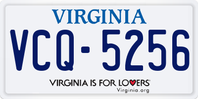 VA license plate VCQ5256