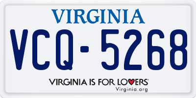 VA license plate VCQ5268