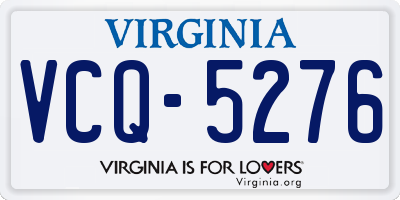 VA license plate VCQ5276