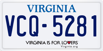VA license plate VCQ5281