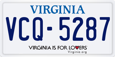 VA license plate VCQ5287