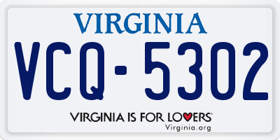 VA license plate VCQ5302