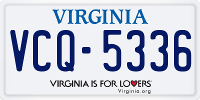 VA license plate VCQ5336