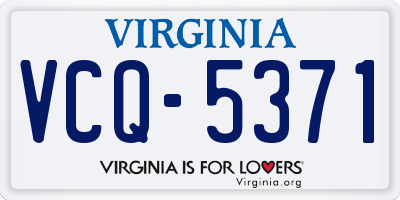 VA license plate VCQ5371
