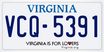 VA license plate VCQ5391