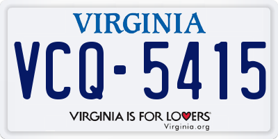 VA license plate VCQ5415