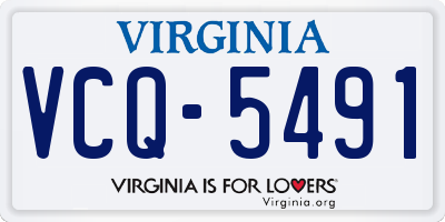 VA license plate VCQ5491