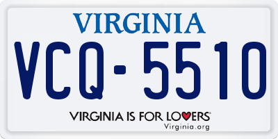 VA license plate VCQ5510