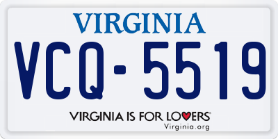 VA license plate VCQ5519
