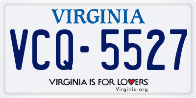 VA license plate VCQ5527
