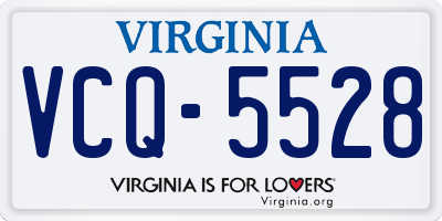 VA license plate VCQ5528