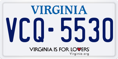 VA license plate VCQ5530