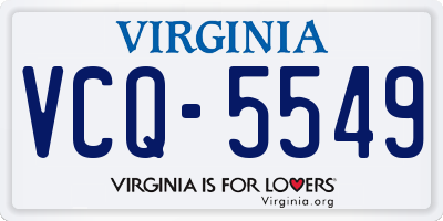 VA license plate VCQ5549