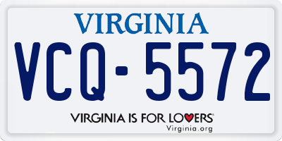 VA license plate VCQ5572