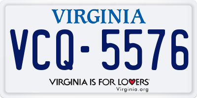 VA license plate VCQ5576