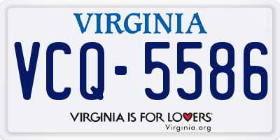 VA license plate VCQ5586