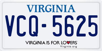 VA license plate VCQ5625