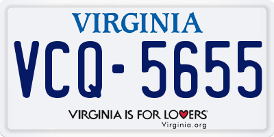 VA license plate VCQ5655