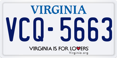 VA license plate VCQ5663