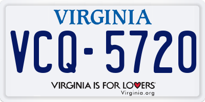 VA license plate VCQ5720