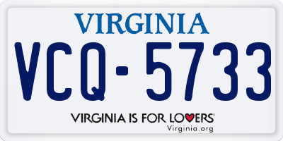 VA license plate VCQ5733