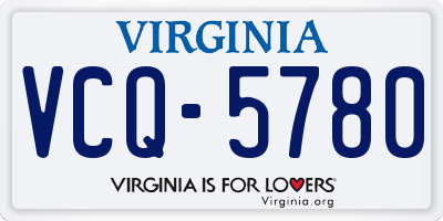 VA license plate VCQ5780