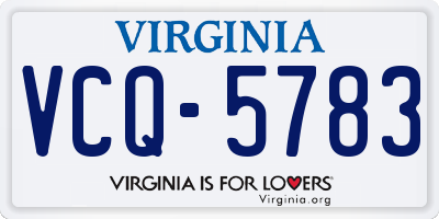 VA license plate VCQ5783