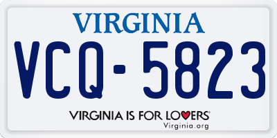 VA license plate VCQ5823