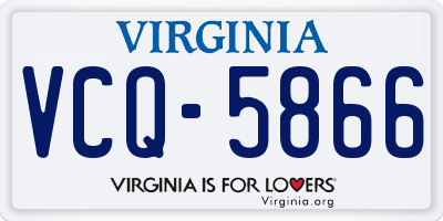 VA license plate VCQ5866