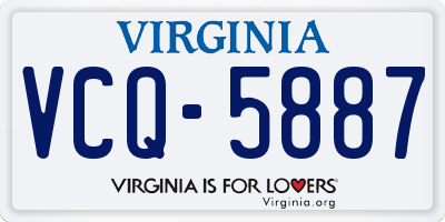 VA license plate VCQ5887