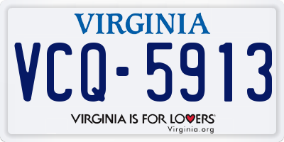 VA license plate VCQ5913