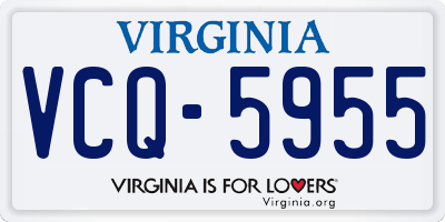 VA license plate VCQ5955