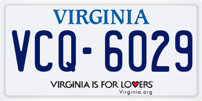 VA license plate VCQ6029
