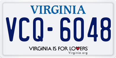 VA license plate VCQ6048