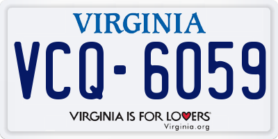 VA license plate VCQ6059
